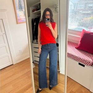 TIBI red wool blend tank top